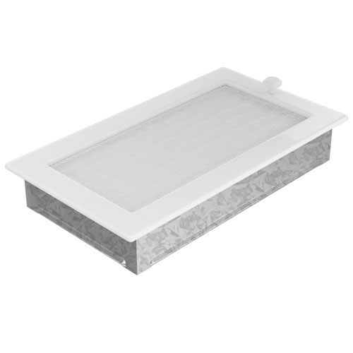 Вентиляционная решетка Kratki 17х30 с жалюзи (белая) (миниатюра)